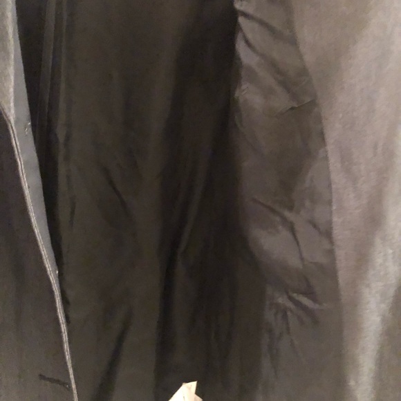 Mac & Jac Charcoal Sheen button up statement blazer w/ back straps - Picture 4 of 5